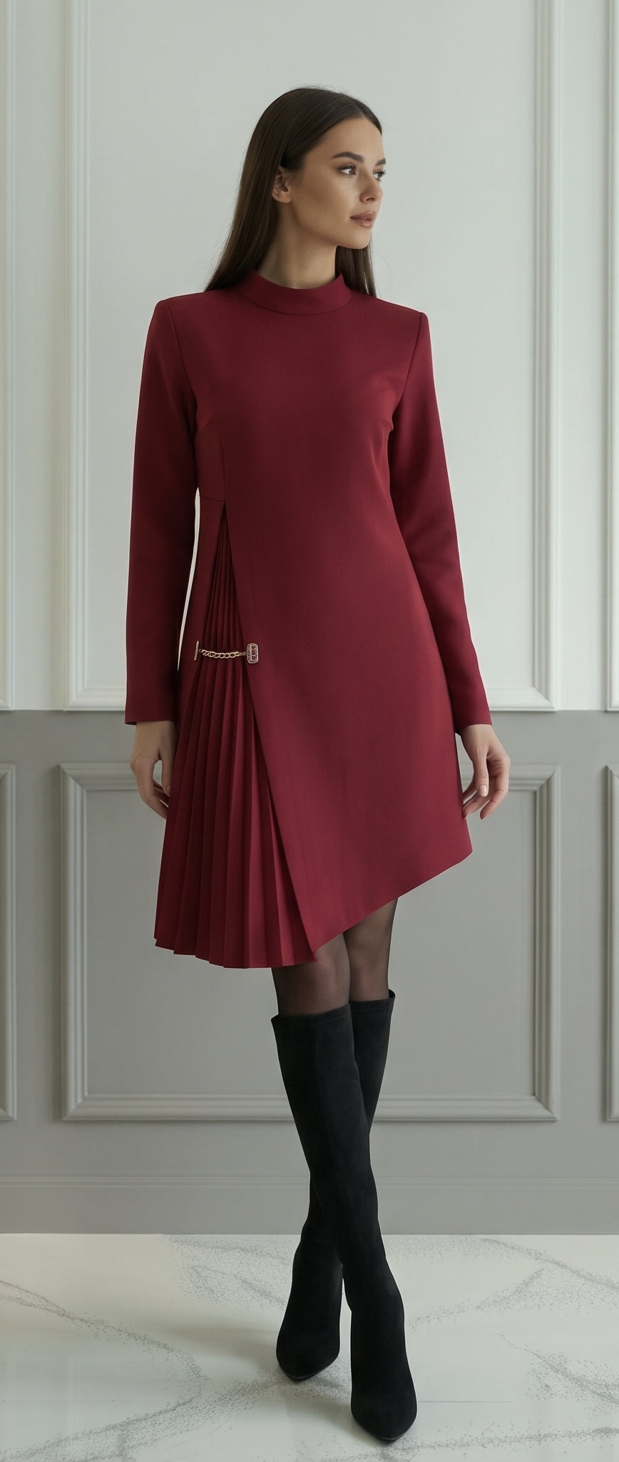 Vestido Elegante Santa – Edición Silueta Estilizada