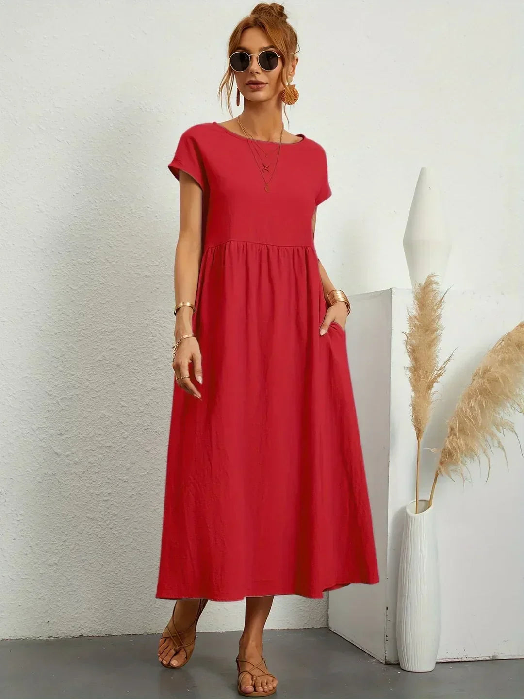 Gabriela | Vestido Medio Fluido de Elegancia Atemporal™