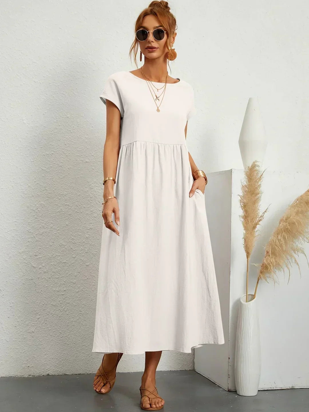 Gabriela | Vestido Medio Fluido de Elegancia Atemporal™