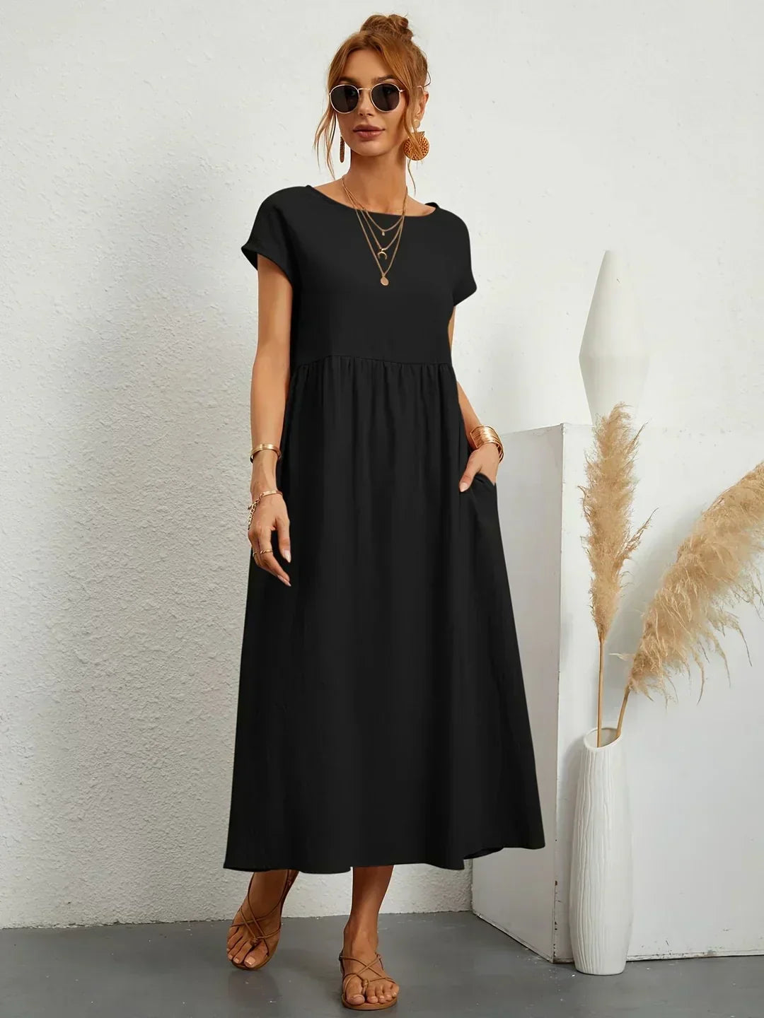Gabriela | Vestido Medio Fluido de Elegancia Atemporal™