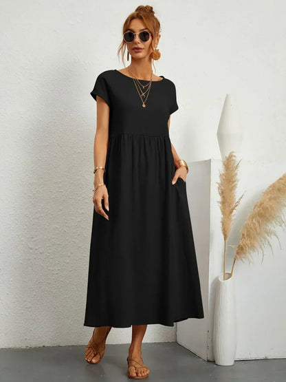 Gabriela | Vestido Medio Fluido de Elegancia Atemporal™