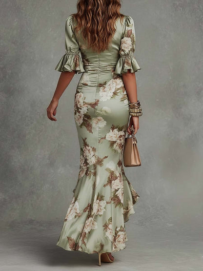 Anastasia | Vestido Floral Satinado™